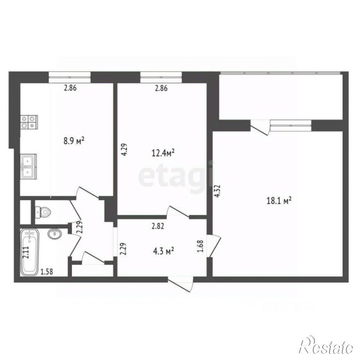 2-комн квартира ул Антона Петрова, 138а,  д. 138а