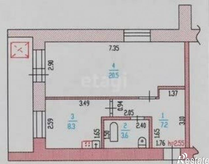 1-комн квартира улица Энтузиастов, 17,  д. 17