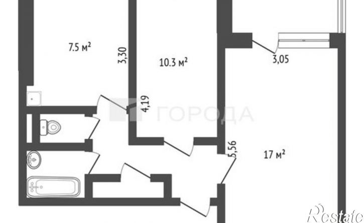 2-комн квартира Взлётная улица, 34,  д. 34
