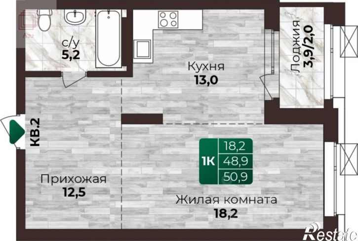 1-комн квартира ул Нагорная 6-я, 15г/9,  д. 15г/9