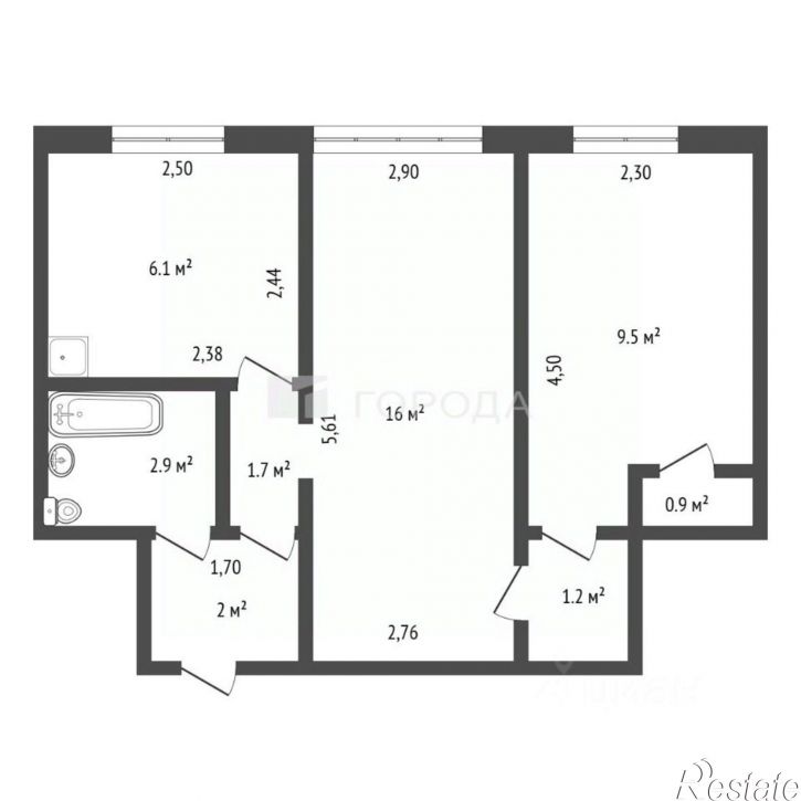 2-комн квартира ул 1 Мая, 6,  д. 6