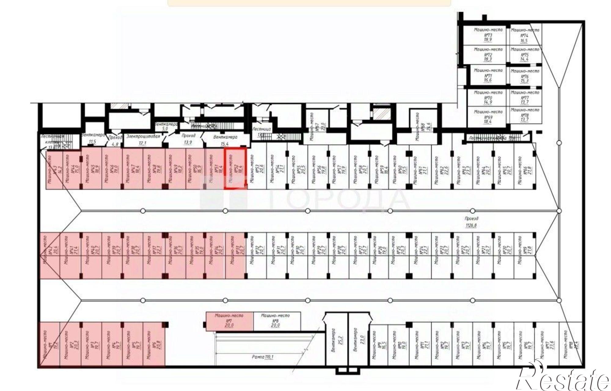 Купить гараж, место в паркинге за 1 418 490 рублей на улица Сухэ-Батора, 39