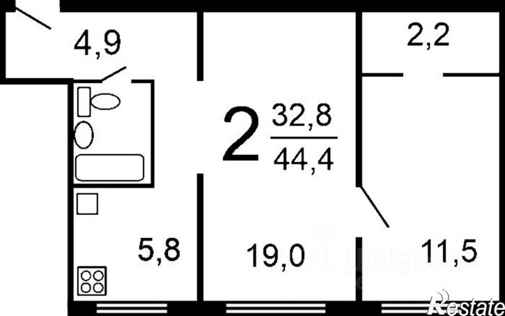 2-комн квартира ул Панфиловцев, 14 А,  д. 14 А,  к. А