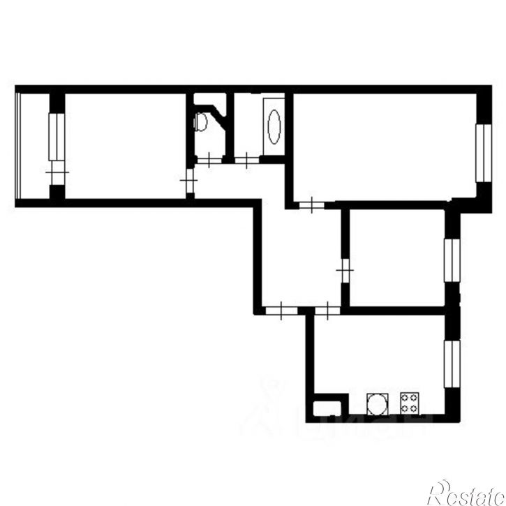 3-комн квартира улица Веры Кащеевой, 12,  д. 12