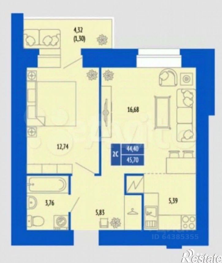 2-комн квартира ул 280-летия Барнаула, 15,  д. 15