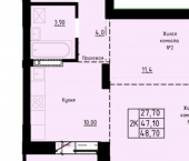 2-комн, 49 кв м, этаж 6/9 улица Димитрова, 150