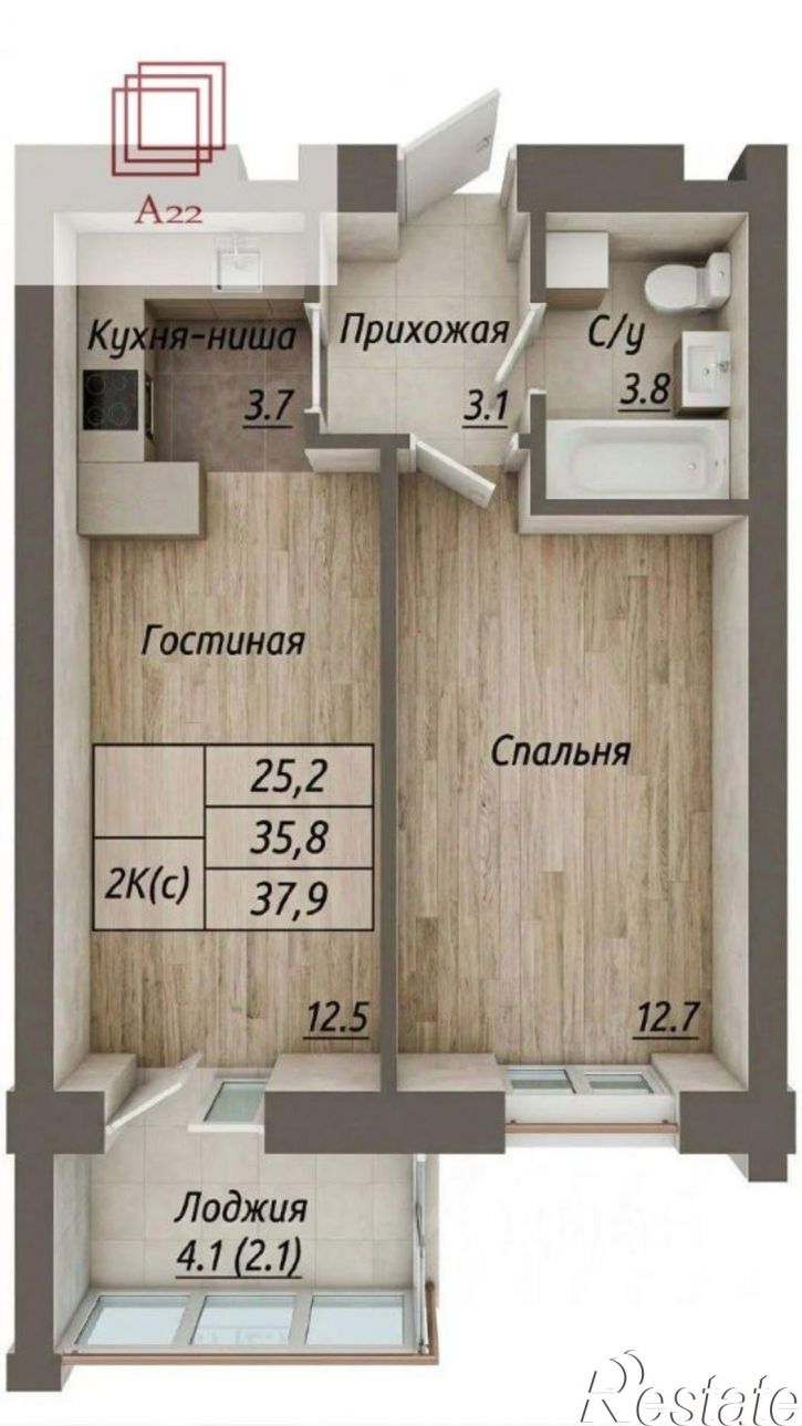 2-комн квартира Павловский тракт, 196А к3,  д. 196А к3