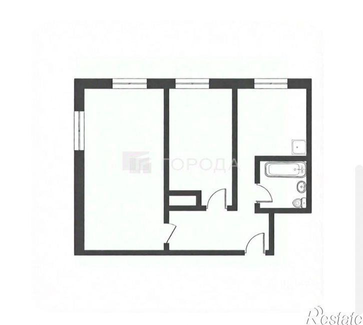 2-комн квартира Новосибирская улица, 2,  д. 2