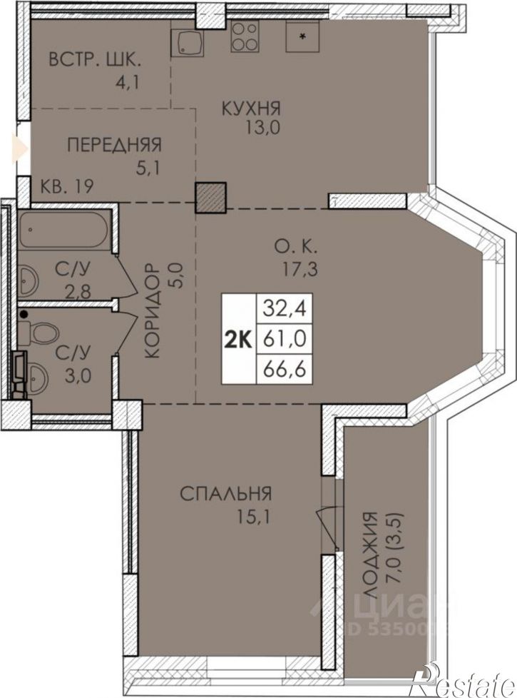 2-комн квартира в новом доме ул Партизанская, 175,  д. 175