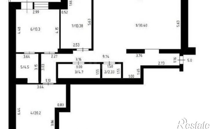 3-комн квартира Пролетарская улица, 56,  д. 56