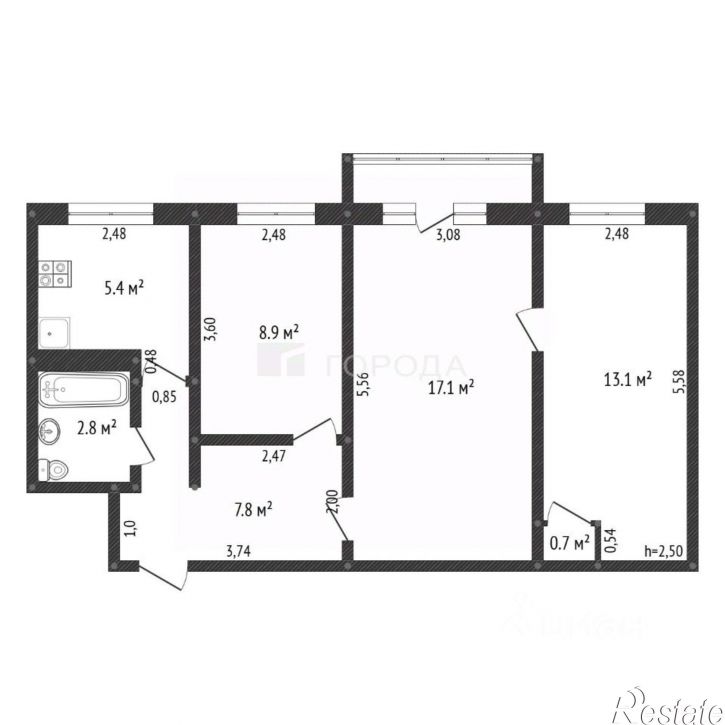 3-комн квартира ул Юрина, 245,  д. 245