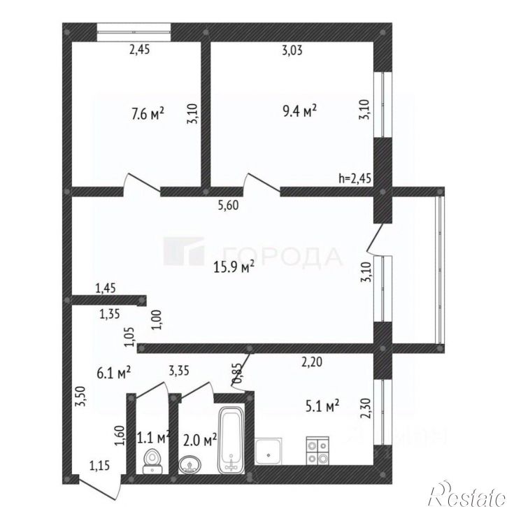 3-комн квартира ул 80 Гвардейской Дивизии, 20а,  д. 20а