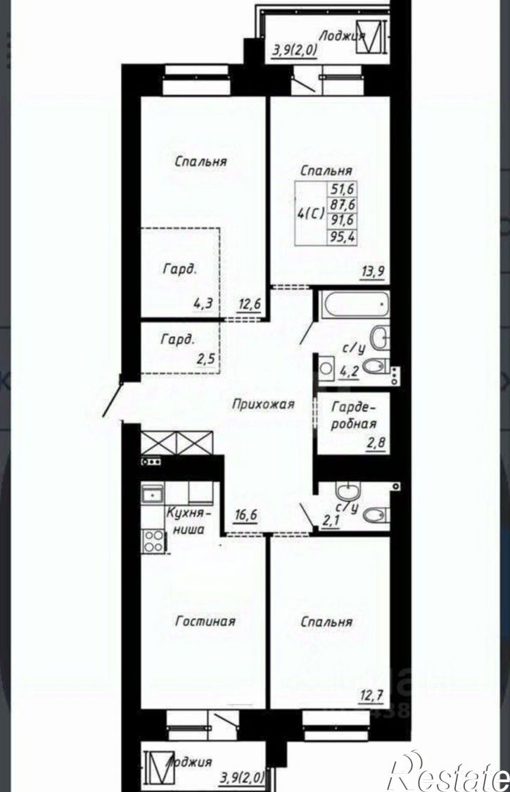 3-комн квартира Павловский тракт, 60б,  д. 60б
