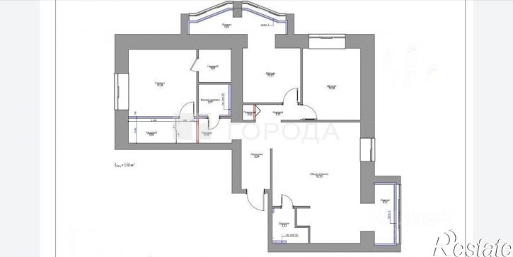 4-комн квартира Лазурная улица, 60,  д. 60