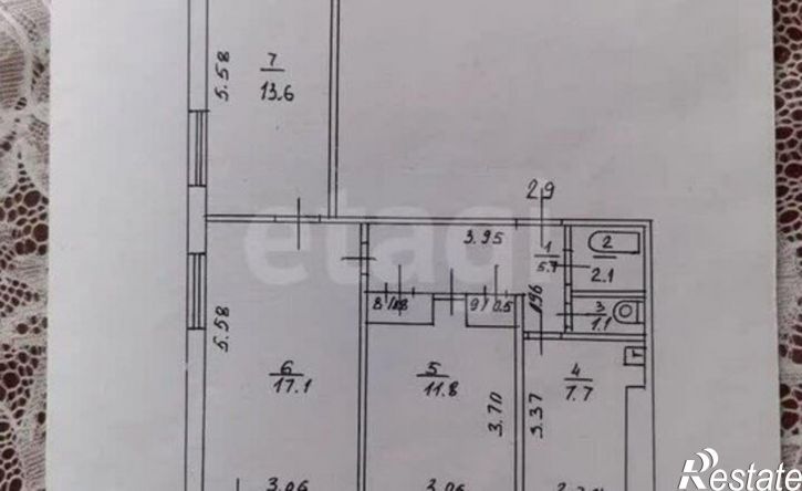 3-комн квартира улица Попова, 18,  д. 18