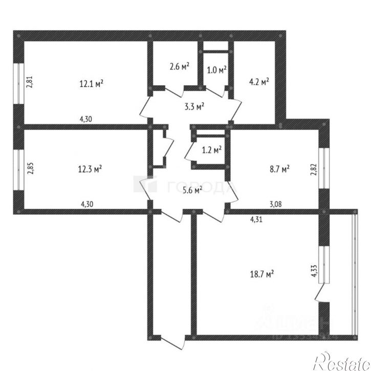 3-комн квартира Павловский тракт, 267,  д. 267