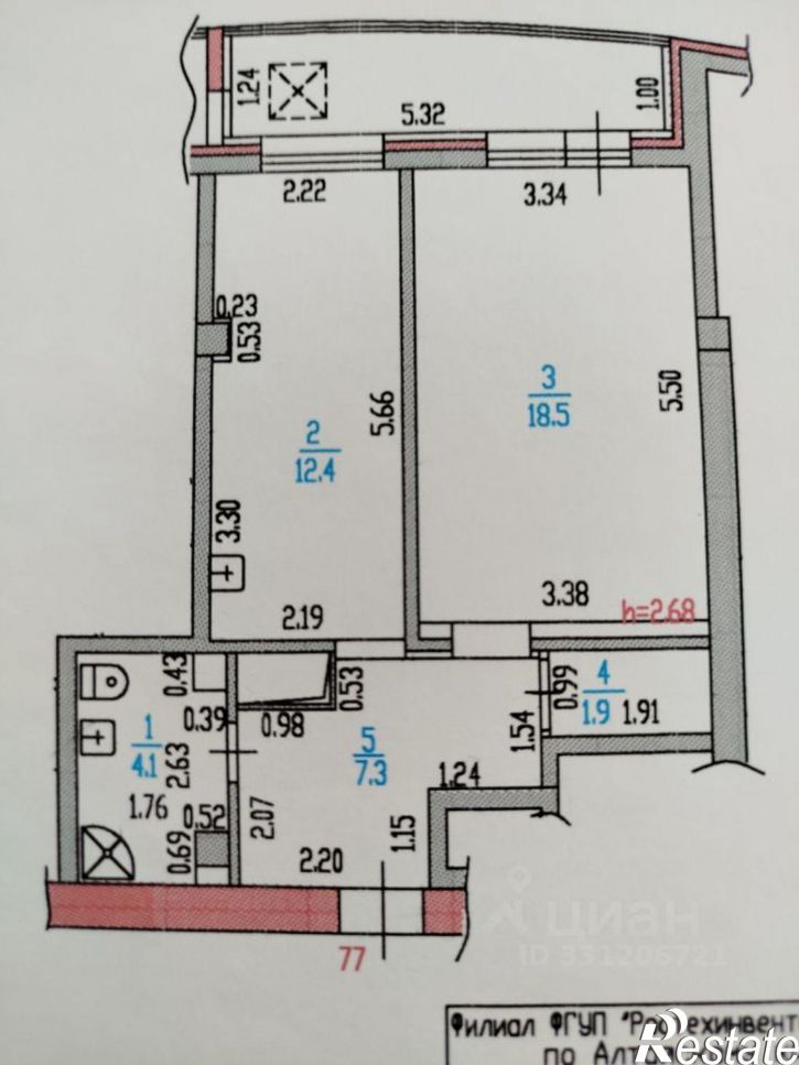 1-комн квартира ул Партизанская, 105,  д. 105