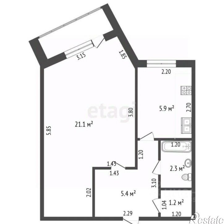 1-комн квартира Малый Прудской переулок, 48А,  д. 48А