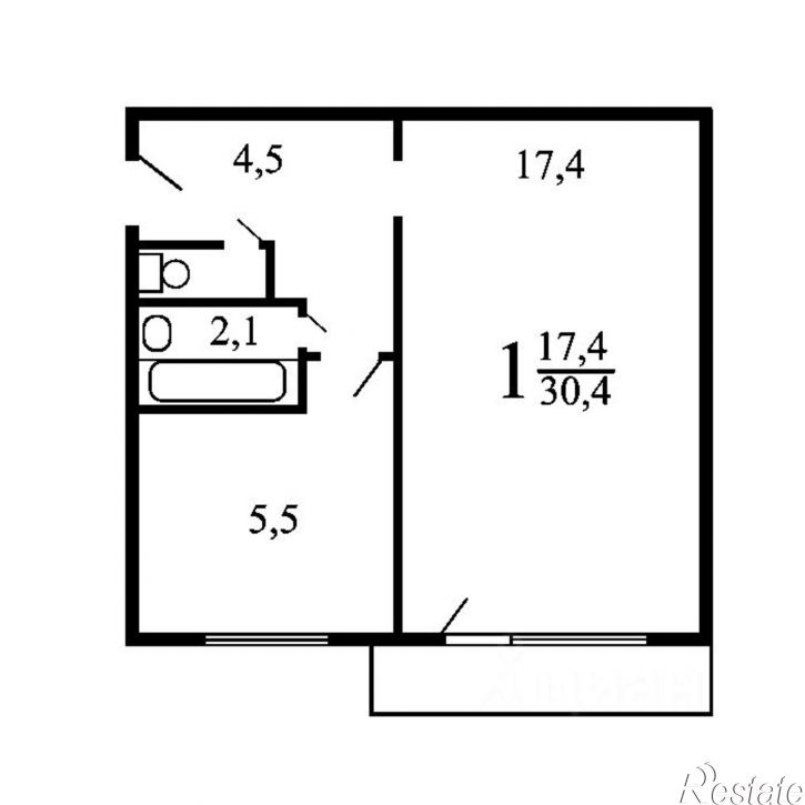 1-комн квартира улица Антона Петрова, 110А,  д. 110А
