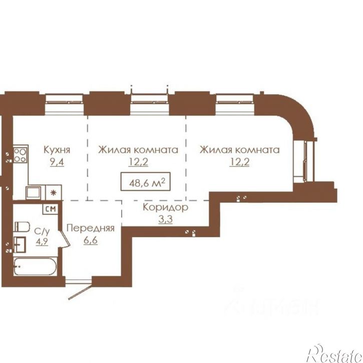 2-комн квартира в новом доме ул Островского, 173Б,  д. 173Б