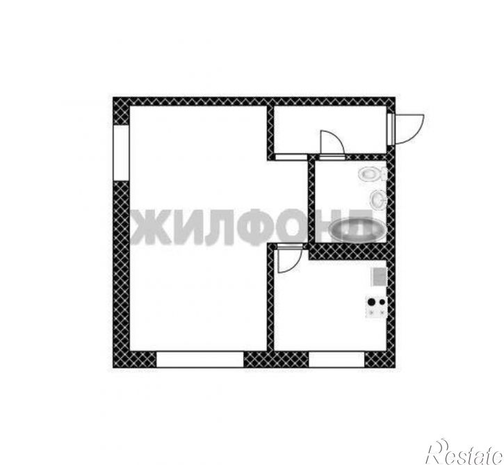 1-комн квартира Новосибирская улица, д.36