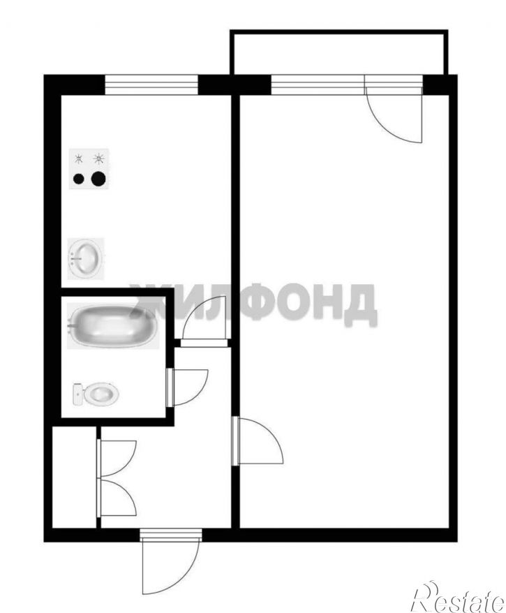 1-комн квартира Эмилии Алексеевой улица, д.82А