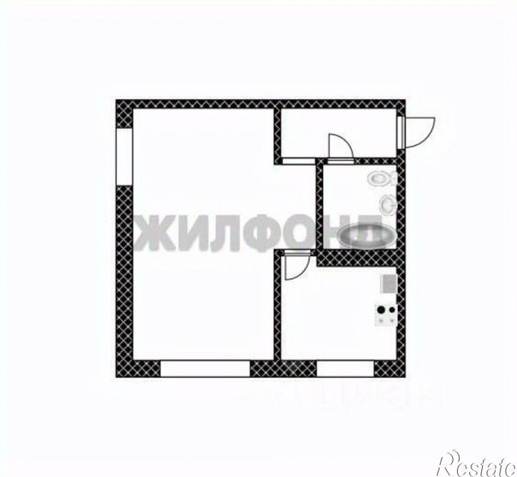 1-комн квартира ул Новосибирская, 36,  д. 36