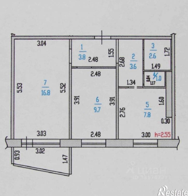 2-комн квартира Взлётная улица, 45Е,  д. 45Е