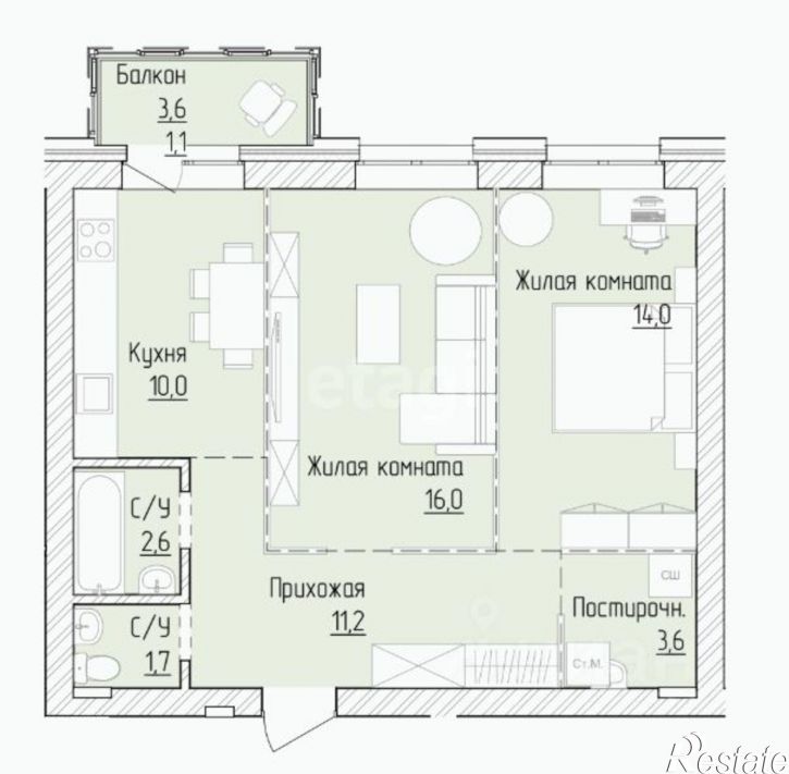 2-комн квартира Коммунальная улица, 11,  д. 11