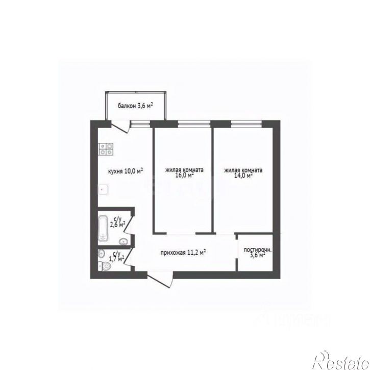 2-комн квартира Коммунальная улица, 11,  д. 11