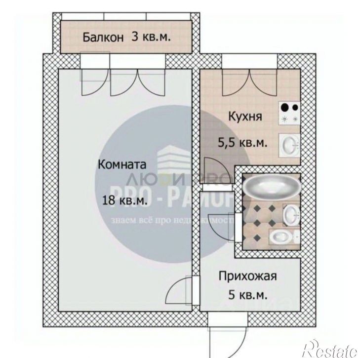 1-комн квартира Новосибирская улица, 24,  д. 24