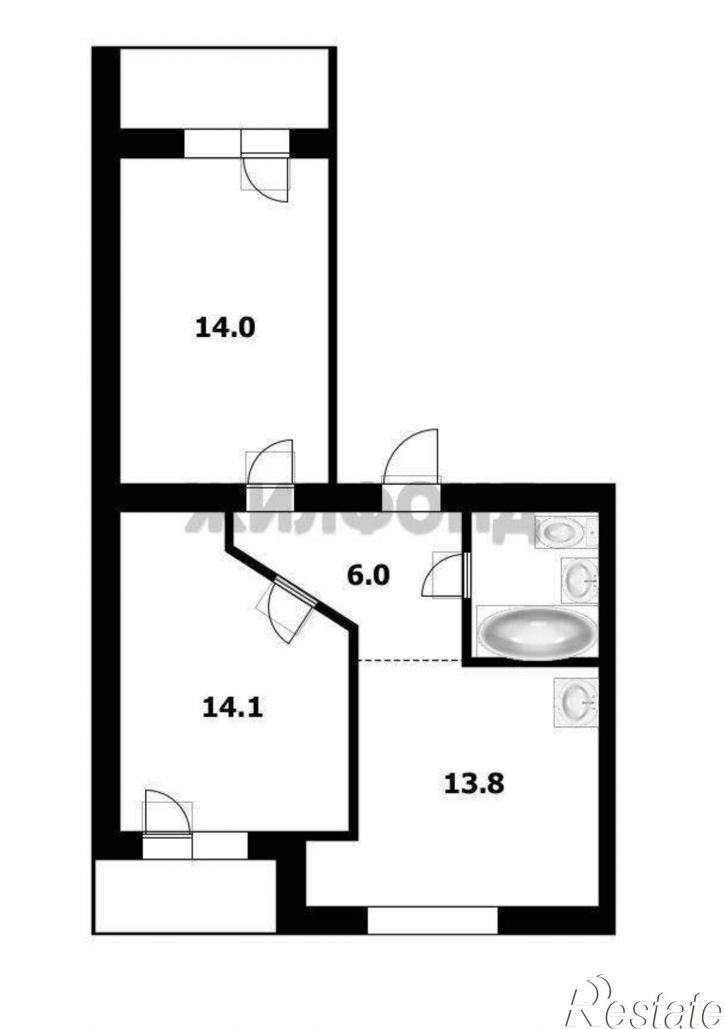 2-комн квартира Социалистический проспект, д.59