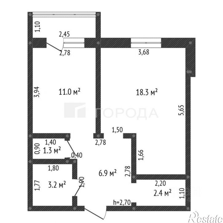 1-комн квартира ул Интернациональная, 11,  д. 11