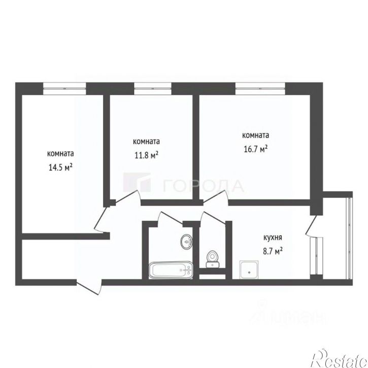3-комн квартира ул Монтажников, 8,  д. 8