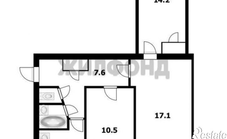 3-комн квартира ул Энтузиастов, 13,  д. 13