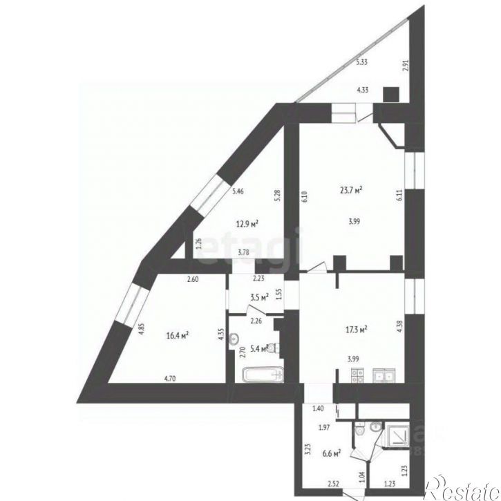 3-комн квартира Павловский тракт, 80,  д. 80
