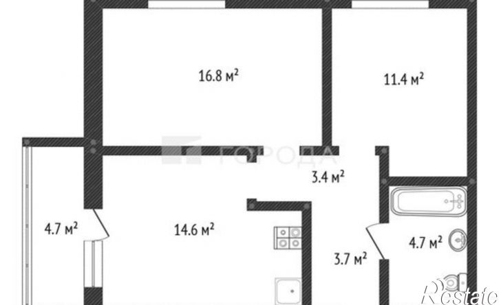 2-комн квартира улица Чернышевского, 189 к2,  д. 189 к2
