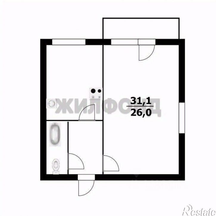 1-комн квартира Малый Прудской пер, 42А,  д. 42А