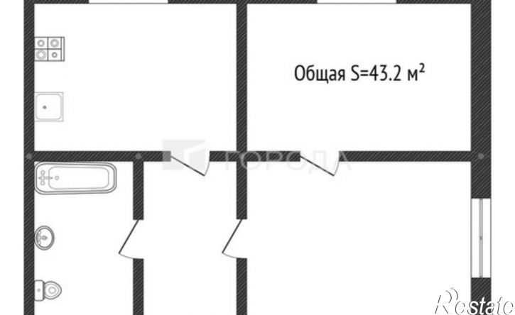 2-комн квартира ул Островского, 24,  д. 24