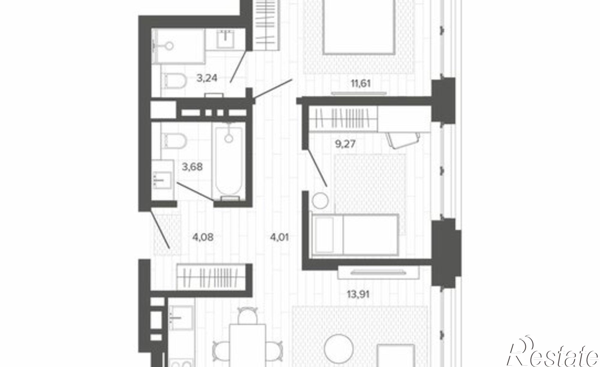 Купить квартиру за 10 402 100 рублей на ул Сизова, 20