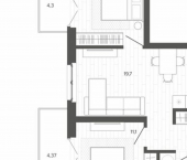 3-комн, 54 кв м, этаж 6/9 Змеиногорский тракт, 35б 2