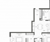 4-комн, 94 кв м, этаж 2/9 ул Сизова, 20