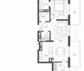 2-комн, 65 кв м, этаж 9/9 ул Сизова, 20