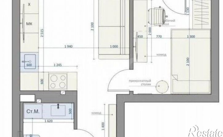 2-комн квартира проспект Строителей, 18 к1,  д. 18 к1