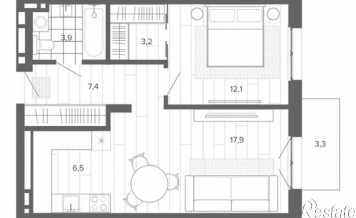 2-комн квартира в новом доме Змеиногорский тракт, 35б 2,  д. 35б 2,  к. 2