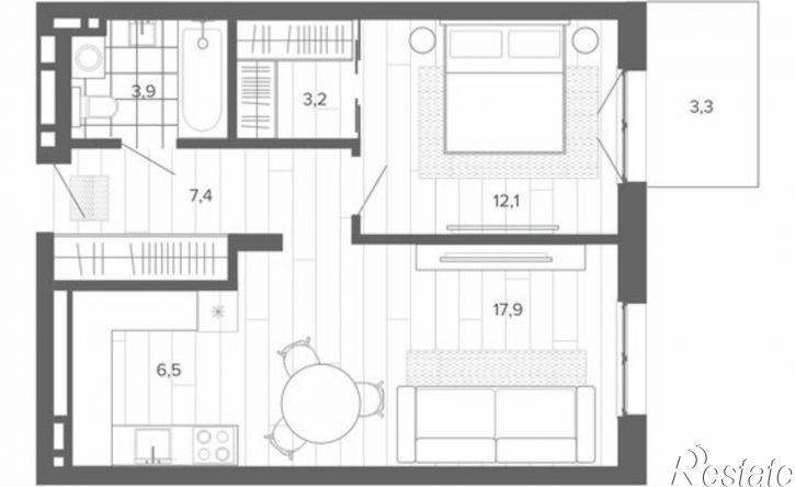 2-комн квартира в новом доме Змеиногорский тракт, 35б 2,  д. 35б 2,  к. 2