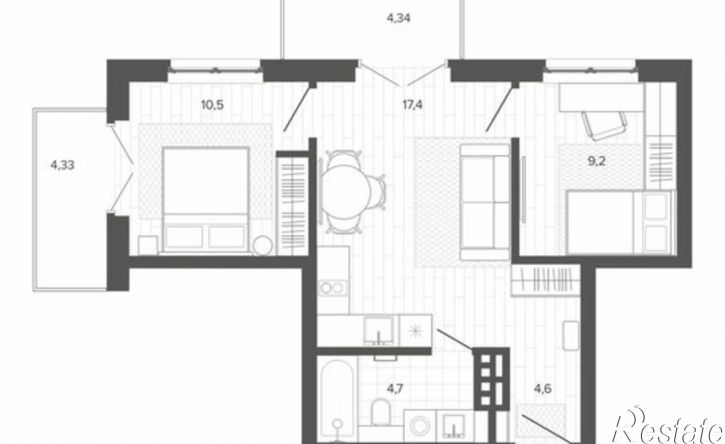 3-комн квартира в новом доме Змеиногорский тракт, 35б 3,  д. 35б 3,  к. 3