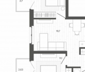 3-комн, 53 кв м, этаж 4/9 Змеиногорский тракт, 35б 2