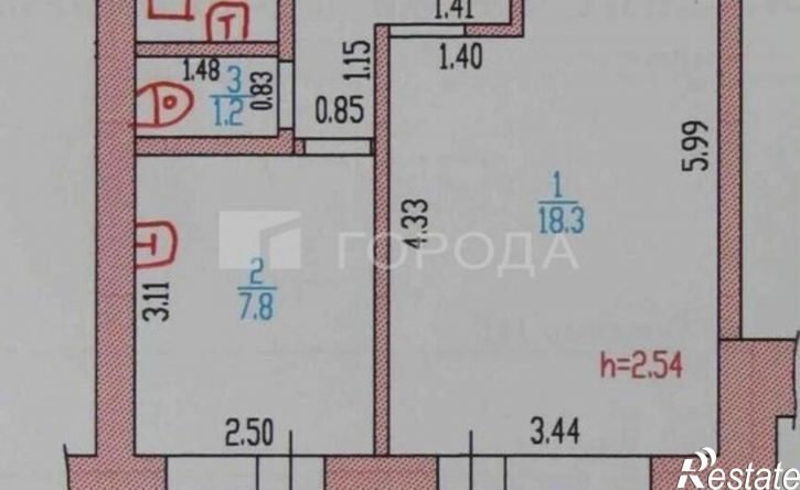 1-комн квартира ул Кутузова, 16б,  д. 16б