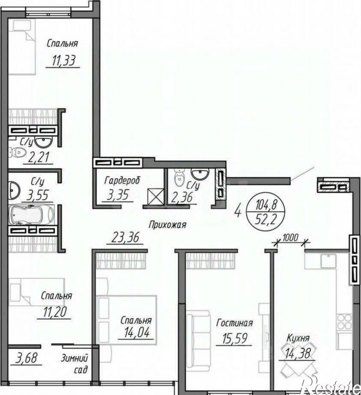 4-комн квартира Красноармейский проспект, 61Б,  д. 61Б